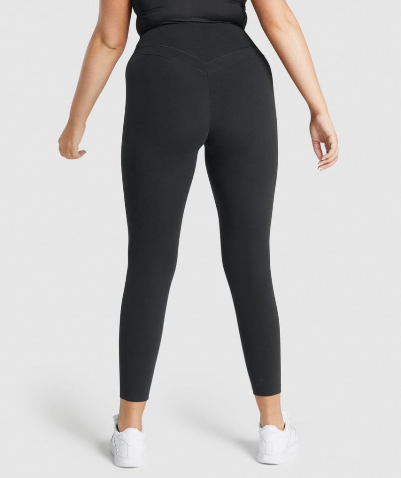 Legginsy Gymshark Whitney High Rise Damskie Czarne | PL 764YFX